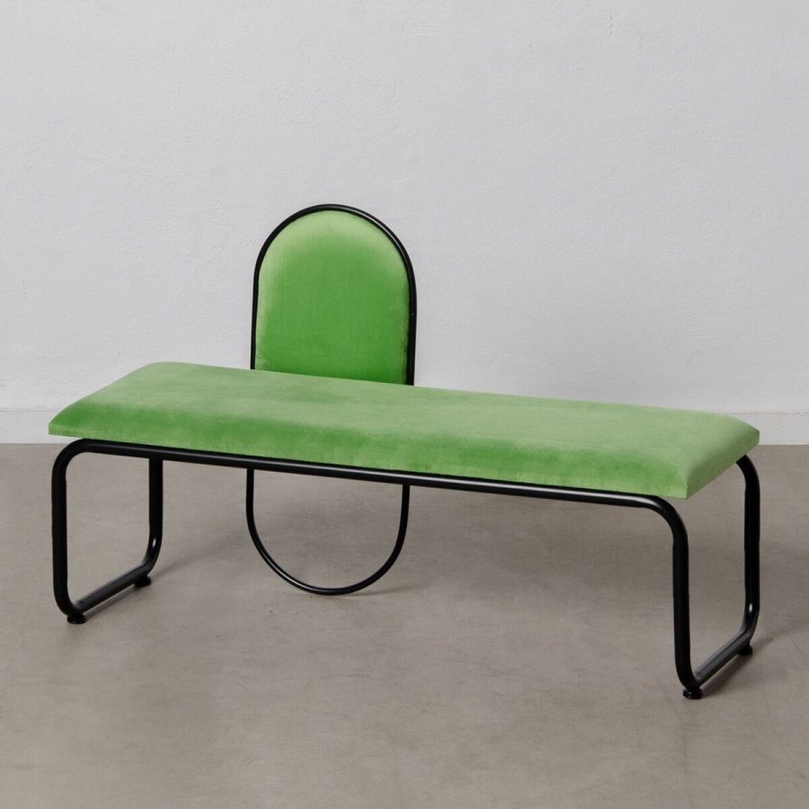 Stol 110 x 40 x 68 cm Syntetisk stof Metal Grn #1