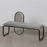 Stol 110 x 40 x 68 cm Syntetisk stof Gr Metal #1