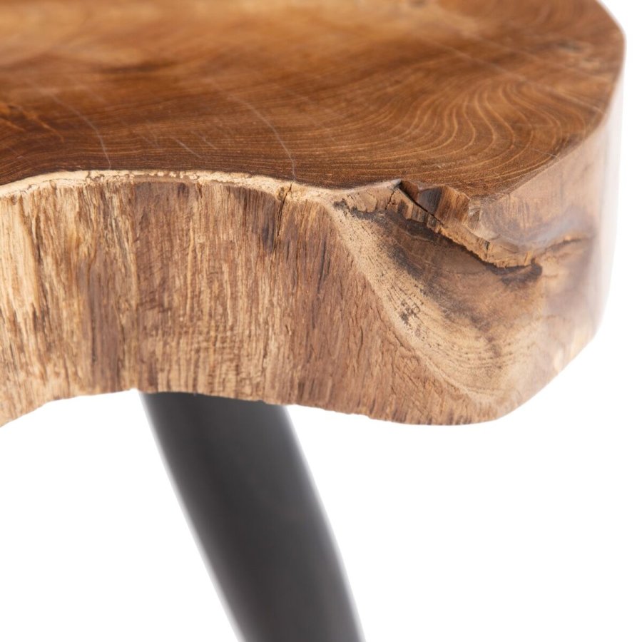 Sofabord Natur Sort Teak 50 x 50 x 40 cm #4