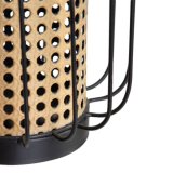 Lyseholder 18,5 x 18,5 x 16,5 cm Natur Sort Metal #4