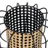 Lyseholder 18,5 x 18,5 x 16,5 cm Natur Sort Metal #3