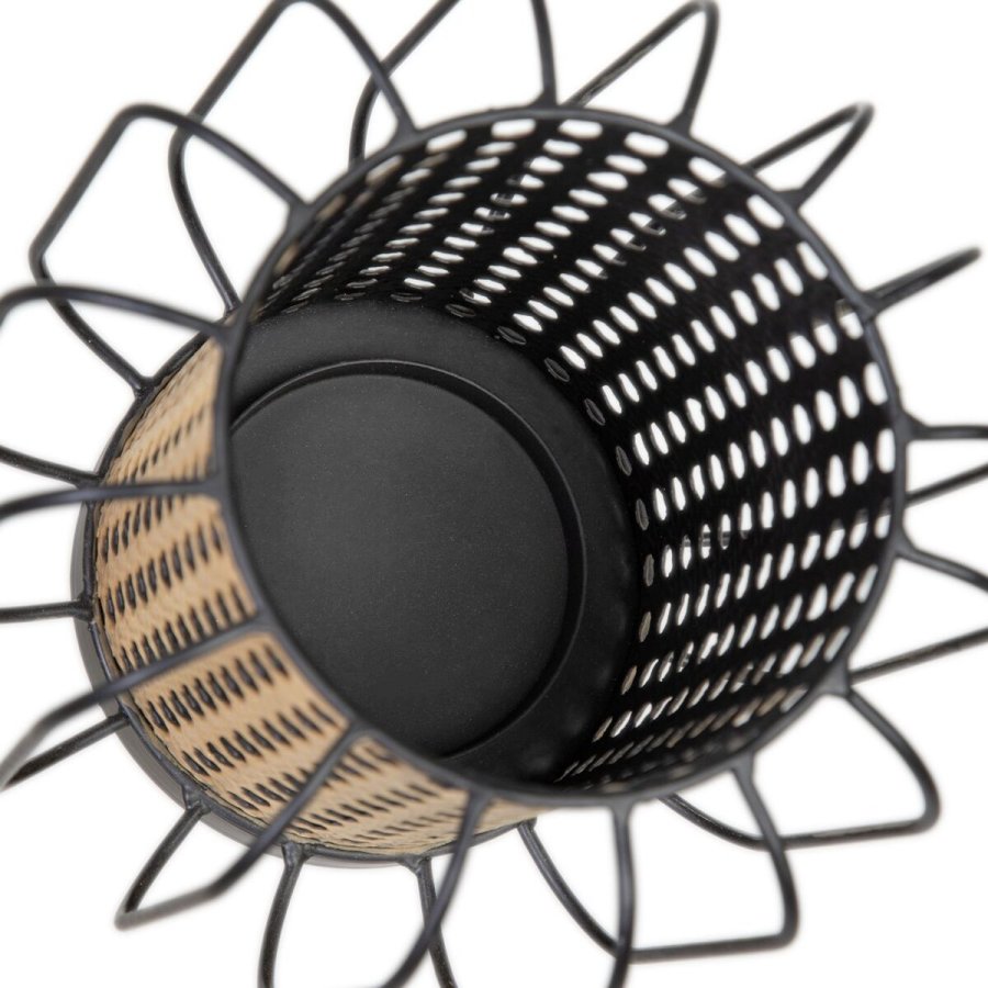 Lyseholder 18,5 x 18,5 x 16,5 cm Natur Sort Metal #2