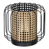 Lyseholder 21,5 x 21,5 x 19 cm Natur Sort Metal #1