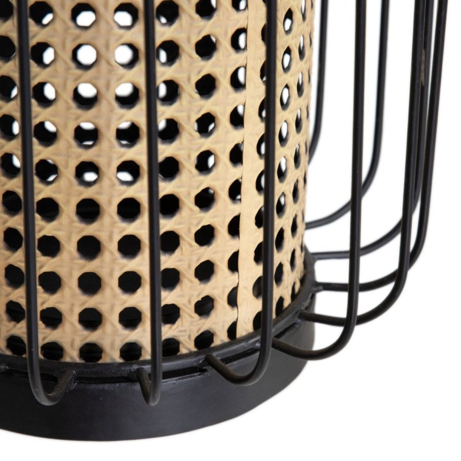 Lyseholder 21,5 x 21,5 x 19 cm Natur Sort Metal #4