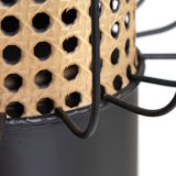 Lyseholder 20 x 20 x 21 cm Natur Sort Metal #4