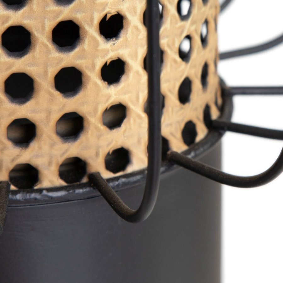 Lyseholder 20 x 20 x 21 cm Natur Sort Metal #4