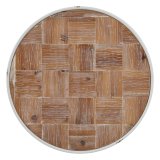 Sofabord 50 x 50 x 56 cm Natur Metal Hvid #7