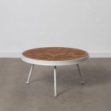 Sofabord Hvid Natur 74,5 x 74,5 x 38 cm #7