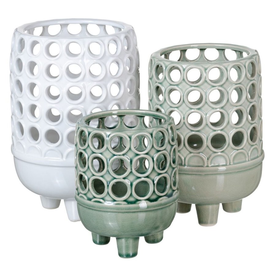 Vase 12,5 x 12,5 x 15,5 cm Keramik Grn #5