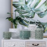 Vase 14,5 x 14,5 x 18 cm Keramik Grn #5