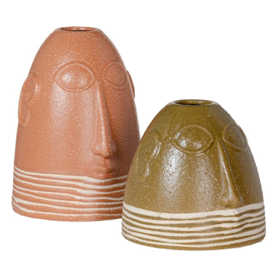 Vase 18 x 17 x 16 cm Keramik Brun #5