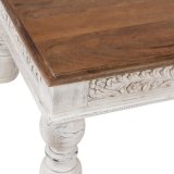 Sofabord Hvid Natur 120 x 70 x 45 cm #3