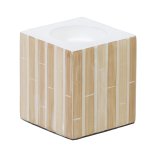 Lyseholder Beige Bambus Tr MDF 10,5 x 10,5 x 10,5 cm #1