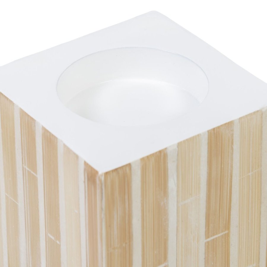 Lyseholder Beige Bambus Tr MDF 10,5 x 10,5 x 10,5 cm #3
