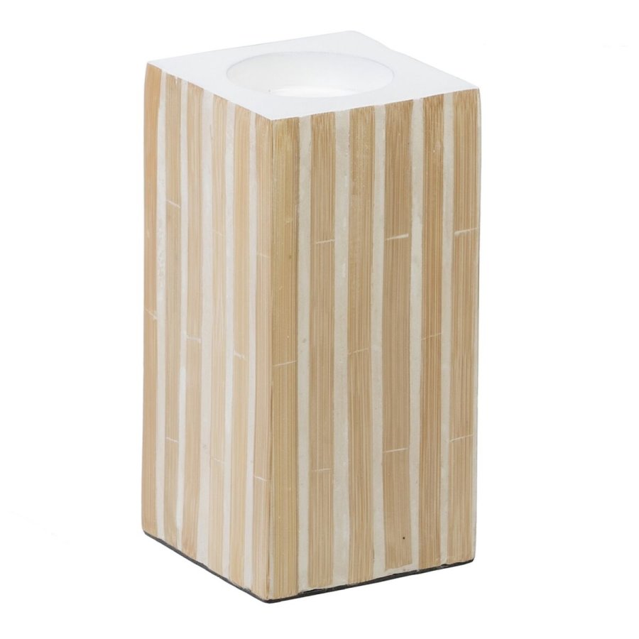 Lyseholder Beige Bambus Tr MDF 10,5 x 10,5 x 21 cm #1