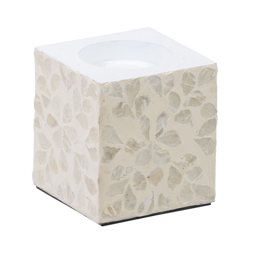 Lyseholder Beige Perlemor Tr MDF 10,5 x 10,5 x 10,5 cm #1