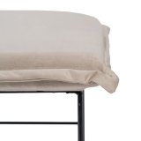 Puf Syntetisk stof Beige Metal 40 x 40 x 35 cm #13