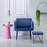 Puf Syntetisk stof Bl Metal 40 x 40 x 35 cm #21