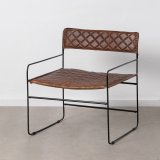 Spisebordsstol Brun Sort Lder Jern 76 x 75 x 89 cm #2