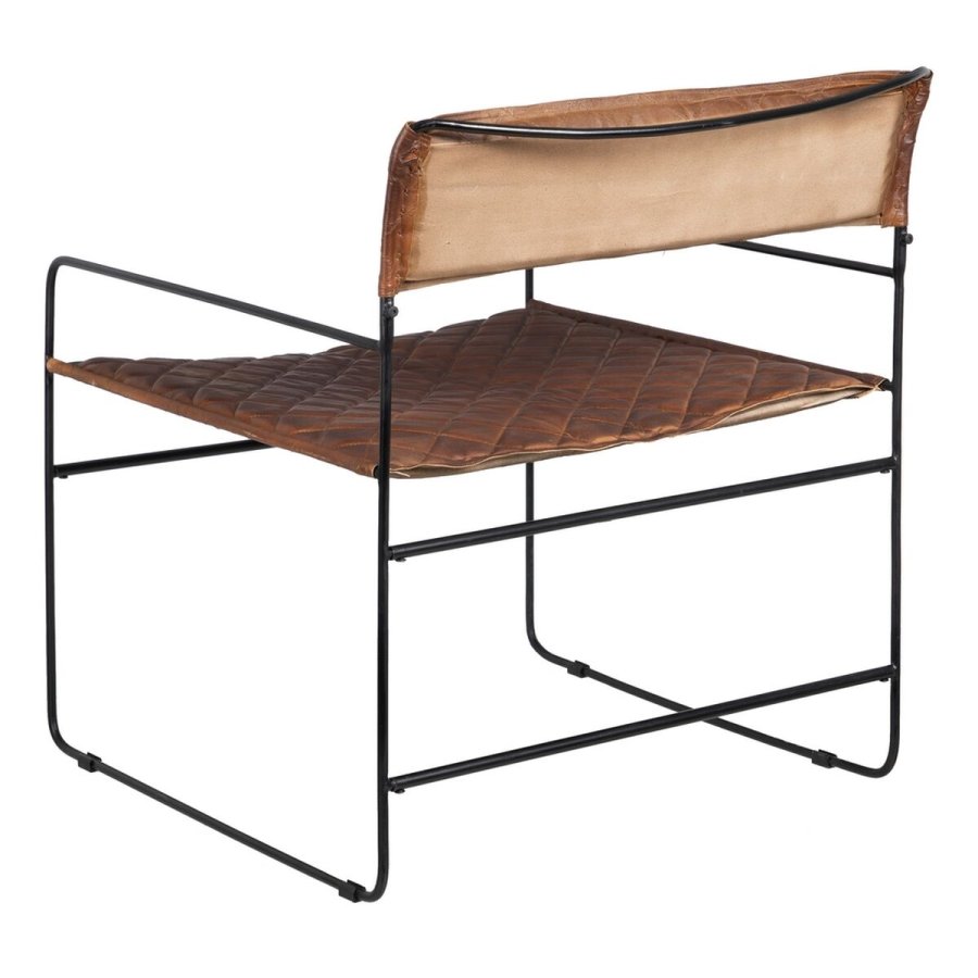 Spisebordsstol Brun Sort Lder Jern 76 x 75 x 89 cm #4