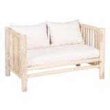 2 personers sofa AKAR 131 x 80 x 77,5 cm Natur Teak #1