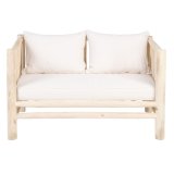 2 personers sofa AKAR 131 x 80 x 77,5 cm Natur Teak #2