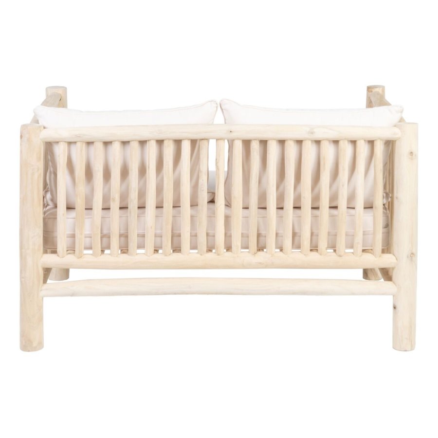 2 personers sofa AKAR 131 x 80 x 77,5 cm Natur Teak #3