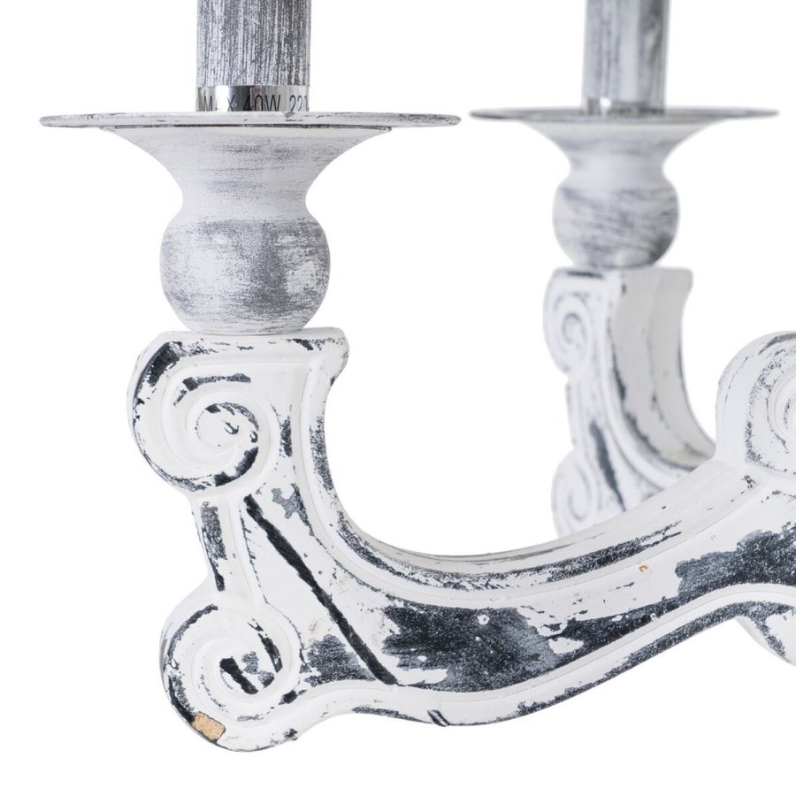 Loftslampe 58 x 58 x 104 cm Sort Metal Hvid Vintage  15 cm #4