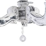 Loftslampe 58 x 58 x 104 cm Sort Metal Hvid Vintage  15 cm #5