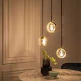 Loftslampe 15 x 15 x 120 cm Krystal Gylden Jern  15 cm #5