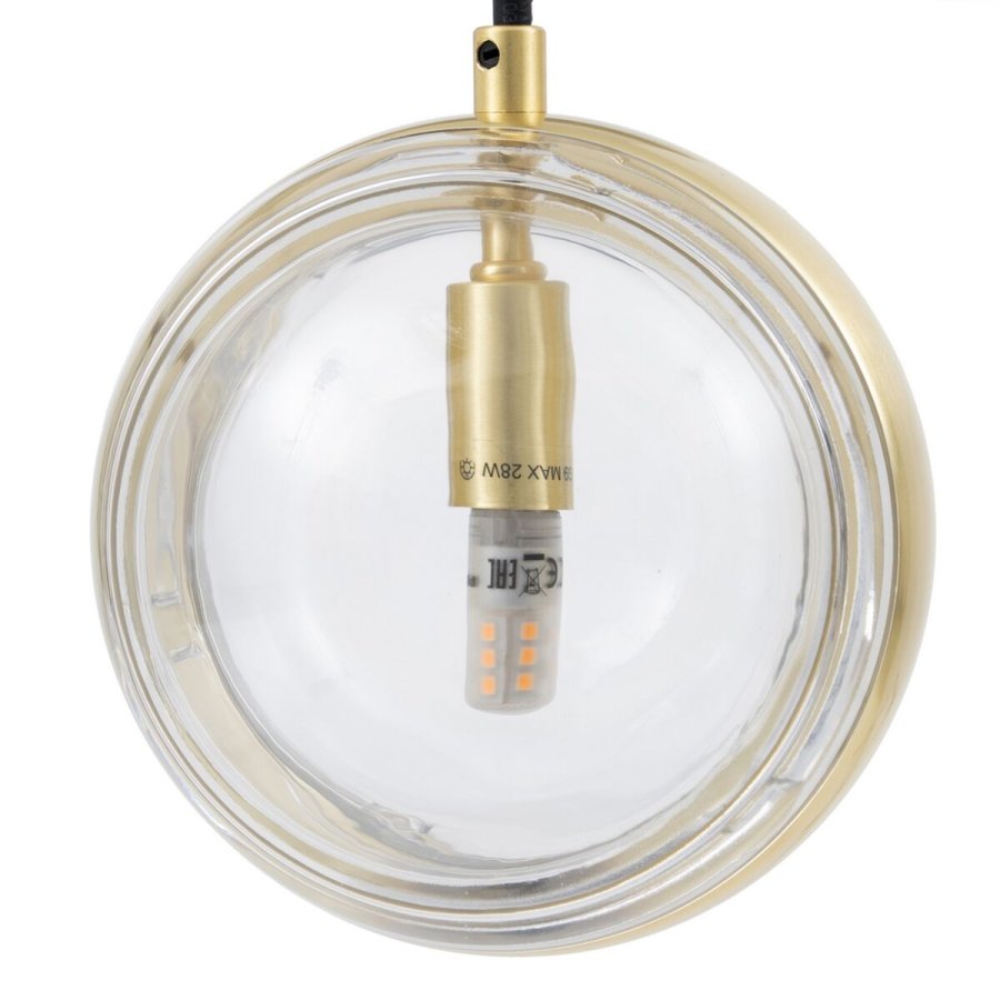 Loftslampe 15 x 15 x 120 cm Krystal Gylden Jern  15 cm #4