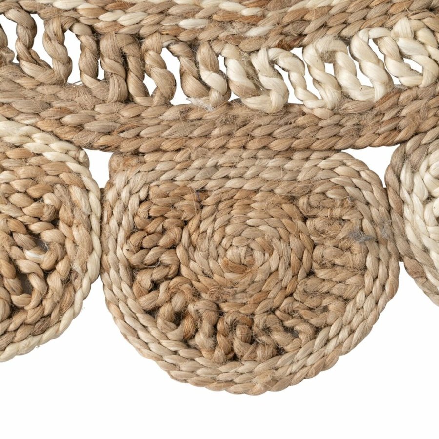 Tppe Natur Hvid Jute 120 x 120 cm #13