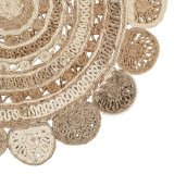 Tppe Natur Hvid Jute 120 x 120 cm #5