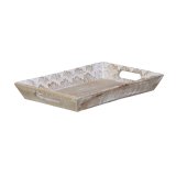 Snack bakke 45,5 x 30,5 x 5,5 cm Hvid Mangotr (2 enheder) #4