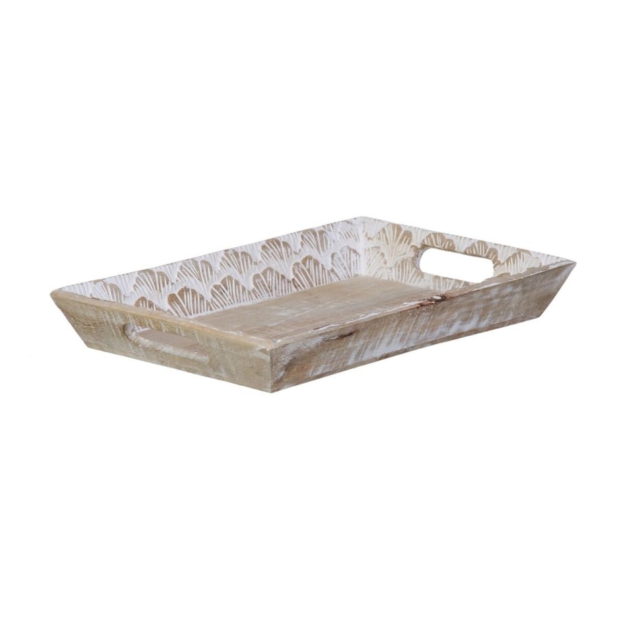 Snack bakke 45,5 x 30,5 x 5,5 cm Hvid Mangotr (2 enheder) #4