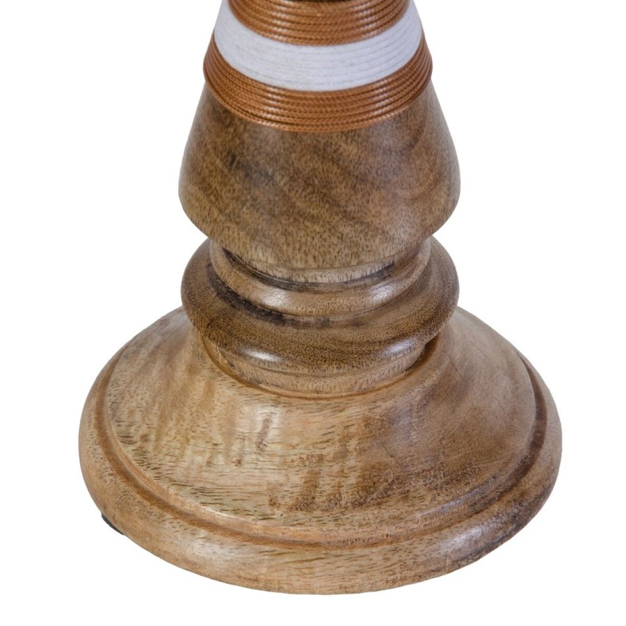 Lyseholder Brun Mangotr� 12 x 12 x 23 cm #2