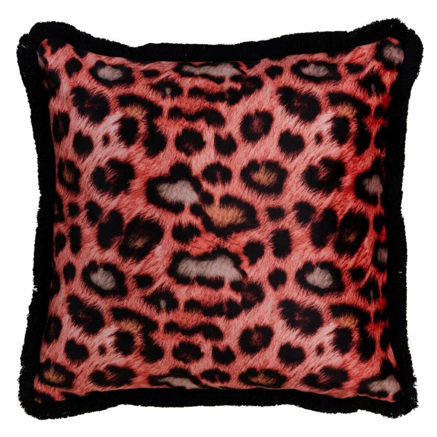Pude Orange Leopard 45 x 45 cm #1