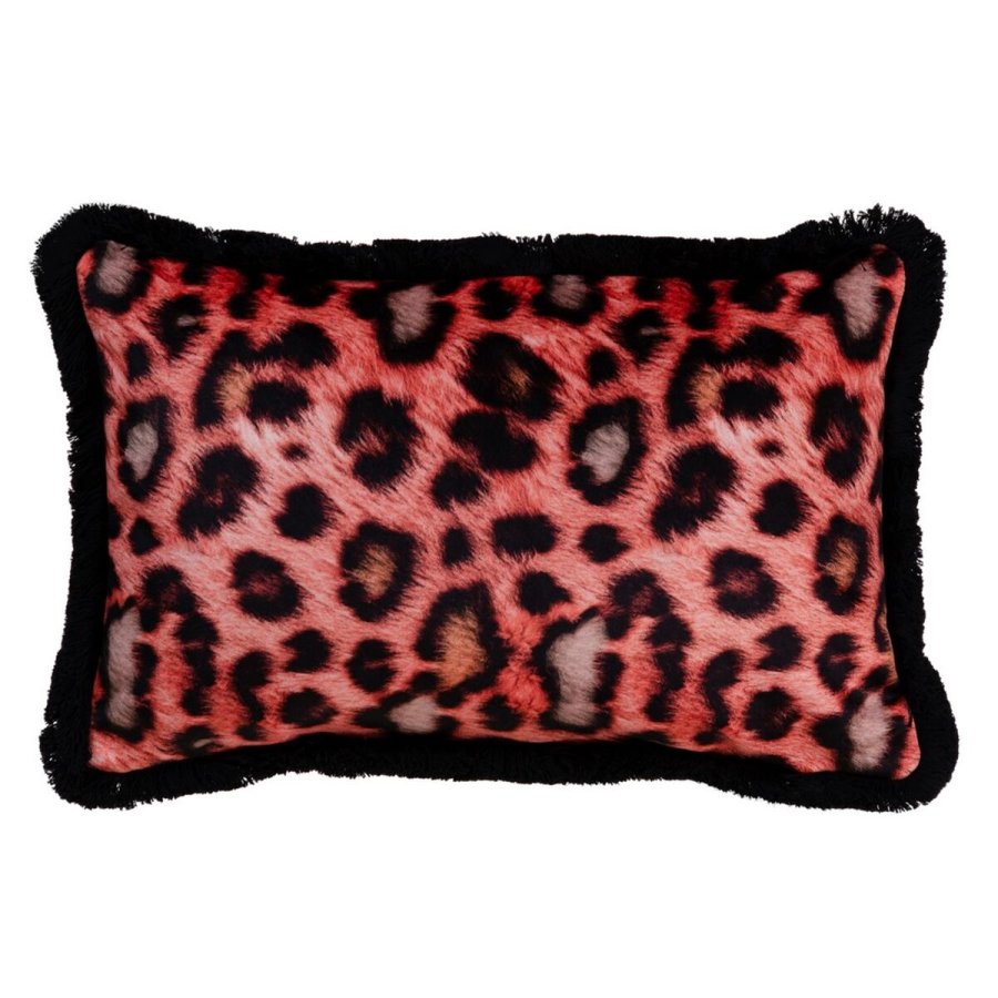 Pude Orange Leopard 45 x 30 cm #1