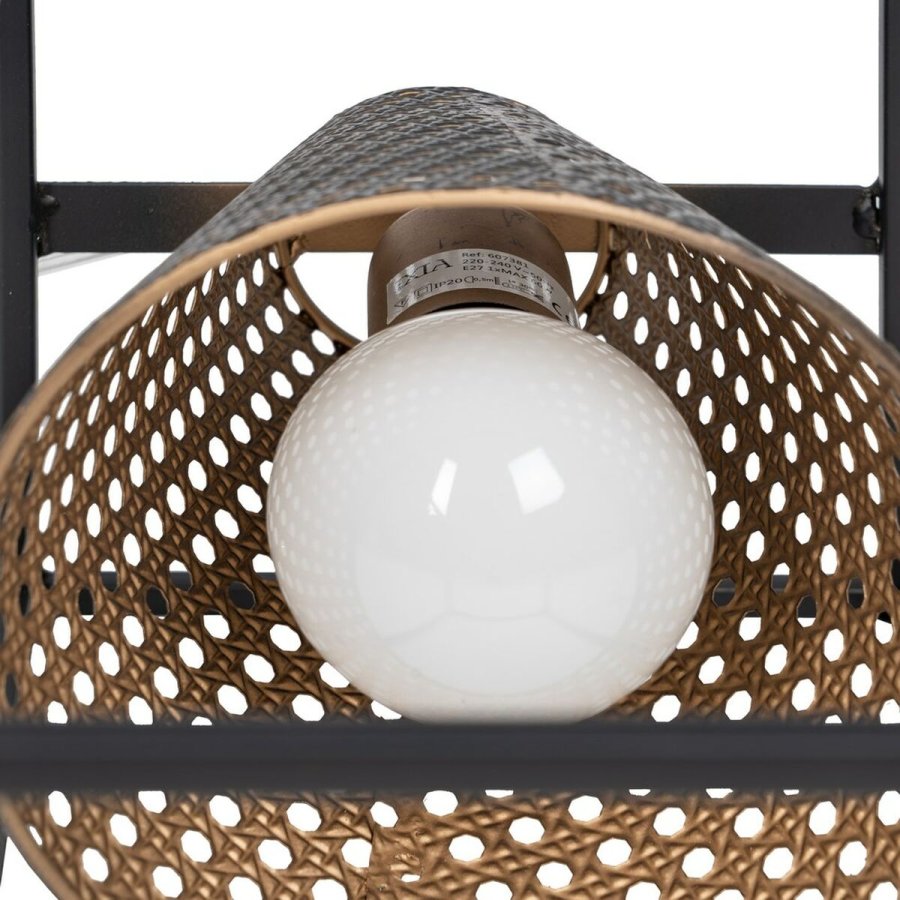 Bordlampe Sort Gylden Metal Jern 60 W 220 V 240 V 220 -240 V 20 x 20 x 42 cm #3