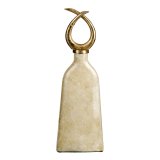 Vase Krystal Gylden Metal Hvid 10 x 10 x 53 cm #2