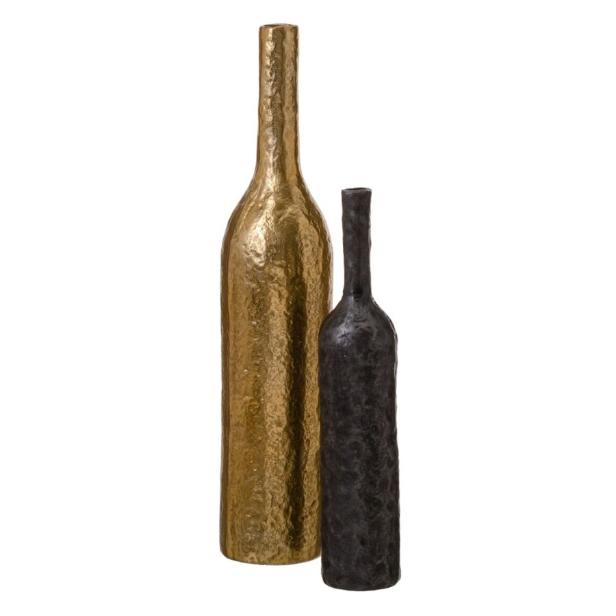 Vase 12 x 12 x 61 cm Gylden Aluminium #2