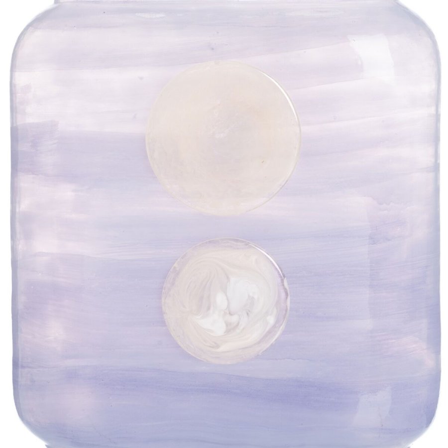 Vase Bl Hvid Harpiks Krystal 22 x 10 x 24 cm #5