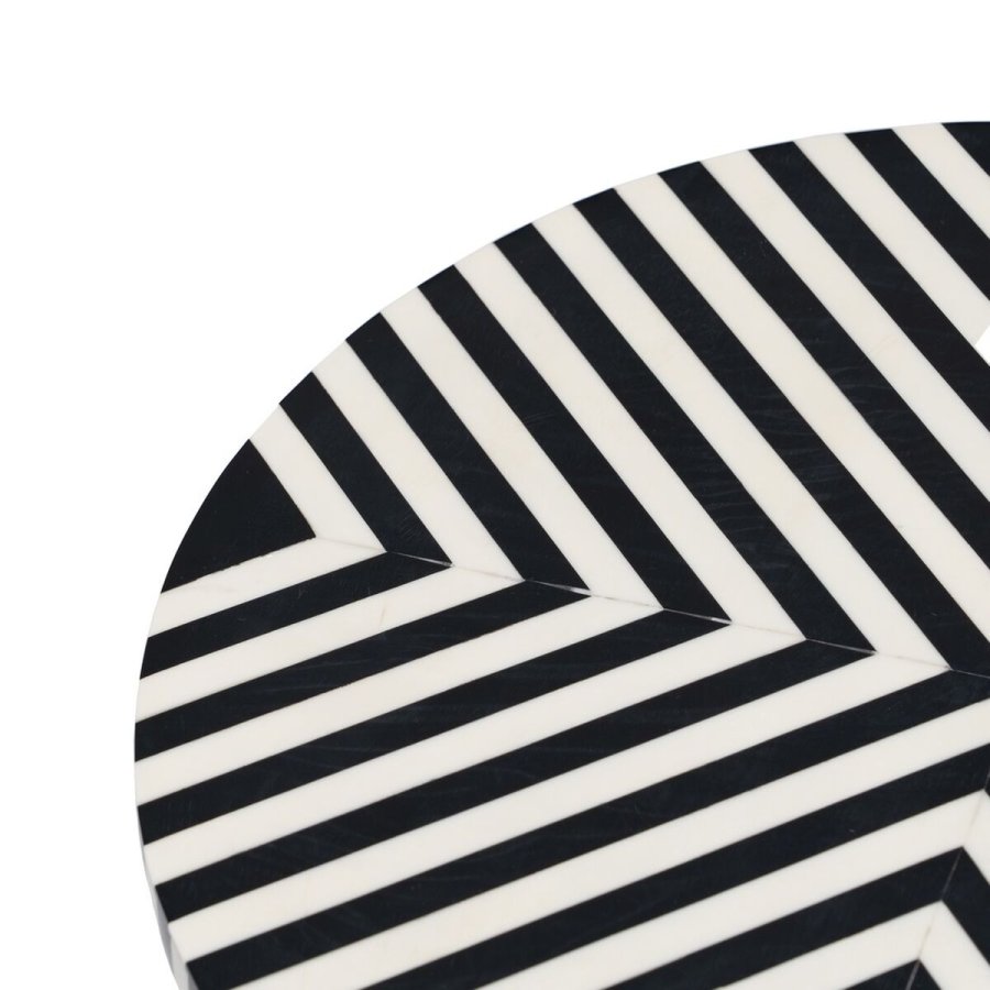 Sofabord Hvid Sort 38 x 38 x 50 cm #4