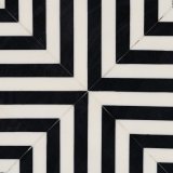 Sofabord Hvid Sort 38 x 38 x 50 cm #5