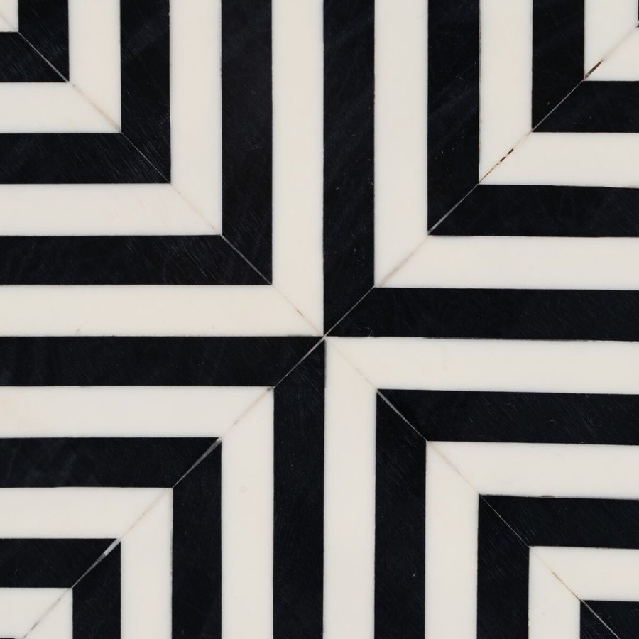 Sofabord Hvid Sort 38 x 38 x 50 cm #5