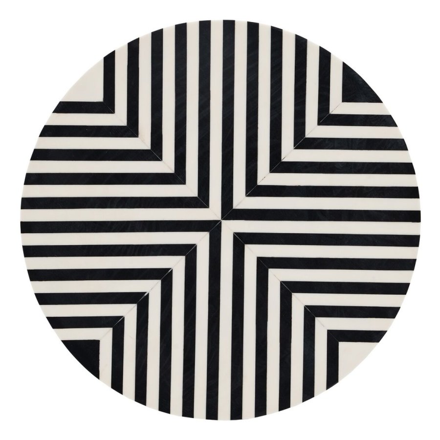 Sofabord Hvid Sort 38 x 38 x 50 cm #7