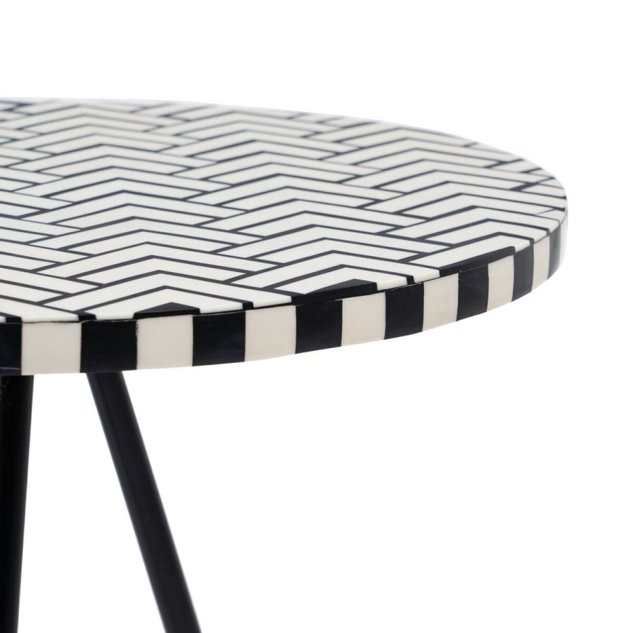 Sofabord Hvid Sort 38 x 38 x 50 cm #3