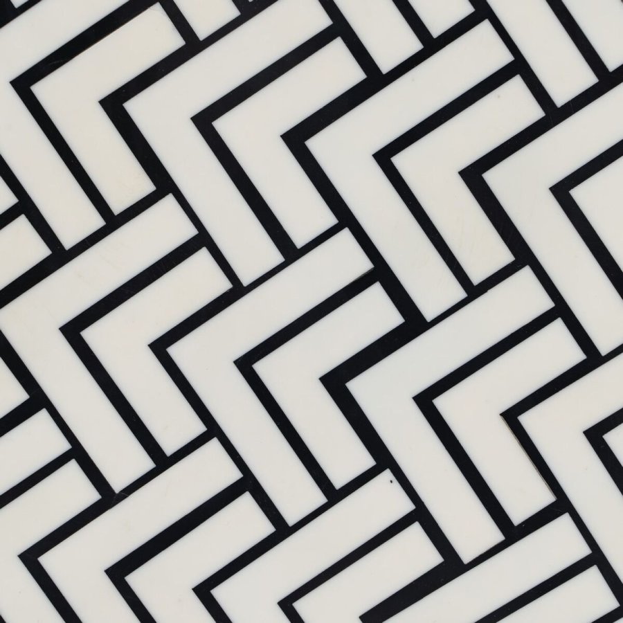 Sofabord Hvid Sort 38 x 38 x 50 cm #5