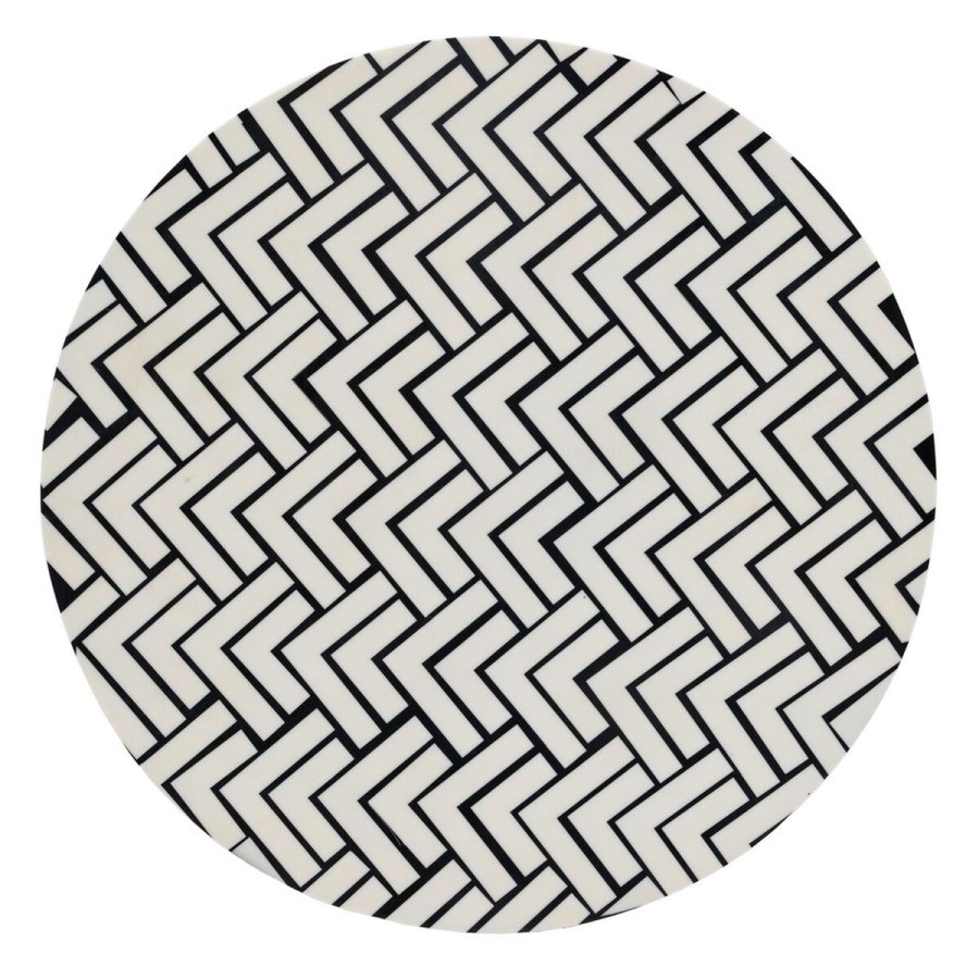 Sofabord Hvid Sort 38 x 38 x 50 cm #7