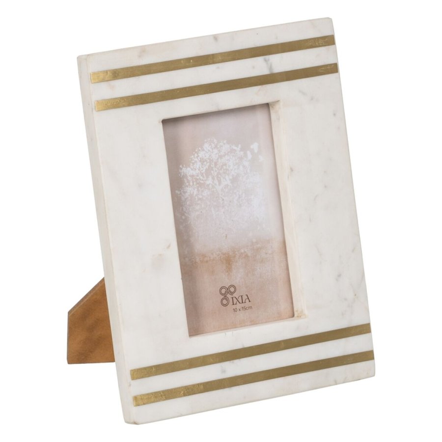 Fotoramme Hvid Gylden Kobber Marmor 10 x 15 cm 19 x 1,5 x 24 cm #1